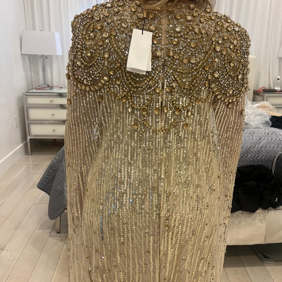 Jenny Packham Gold Sequin Dress